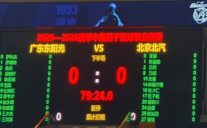 广东男篮迎战北京男篮 内线配置悬殊引关注 赵睿