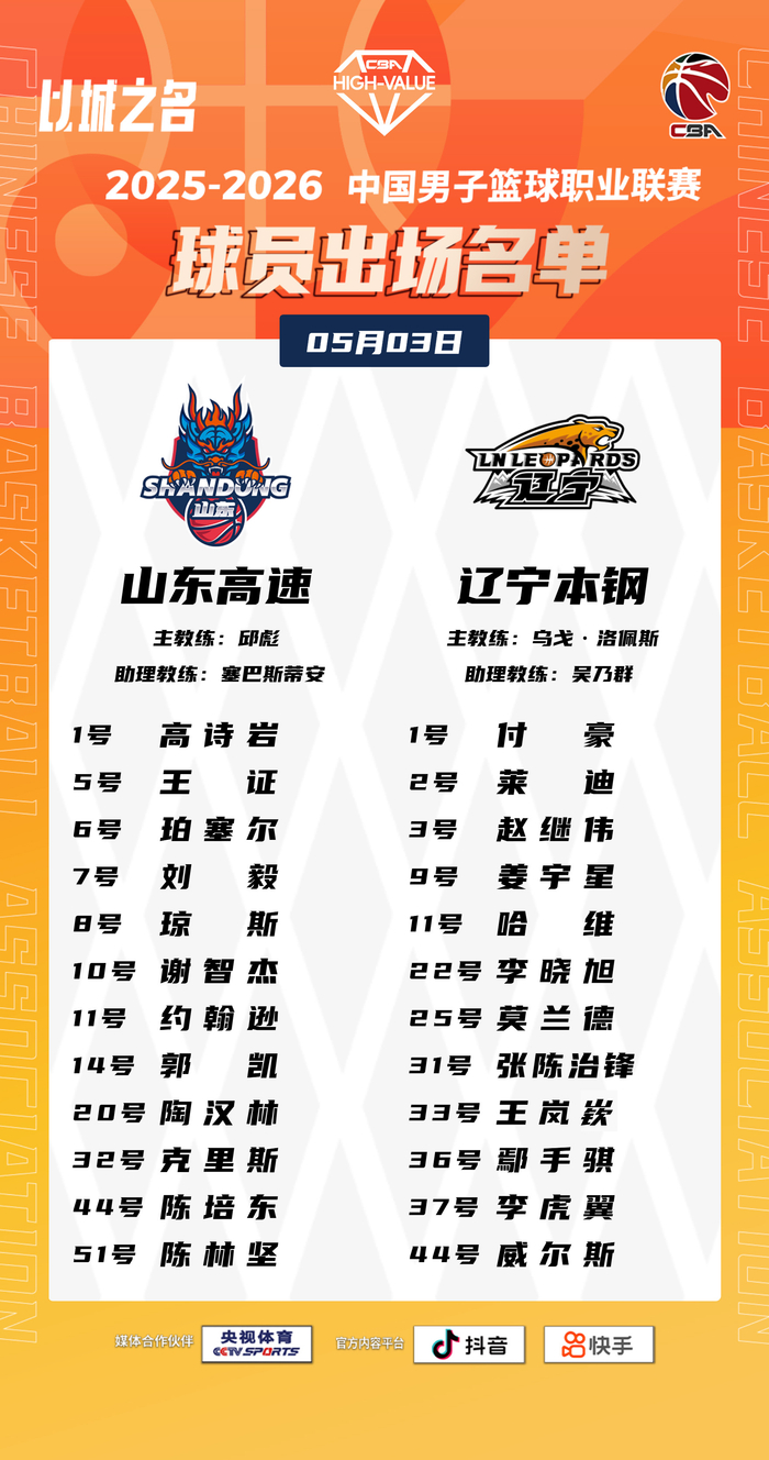CBA季后赛12进8第三战今晚打响 两场对决定胜负
